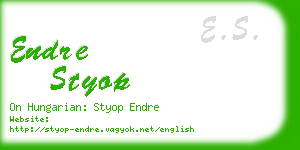 endre styop business card